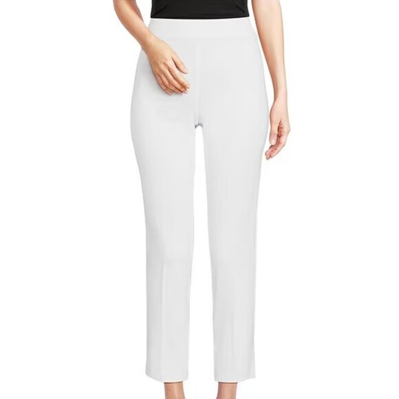 Jude Connally Lucia Ponte Knit Elastic Waistband Straight Pull-On Ankle Pants M - Picture 2 of 14